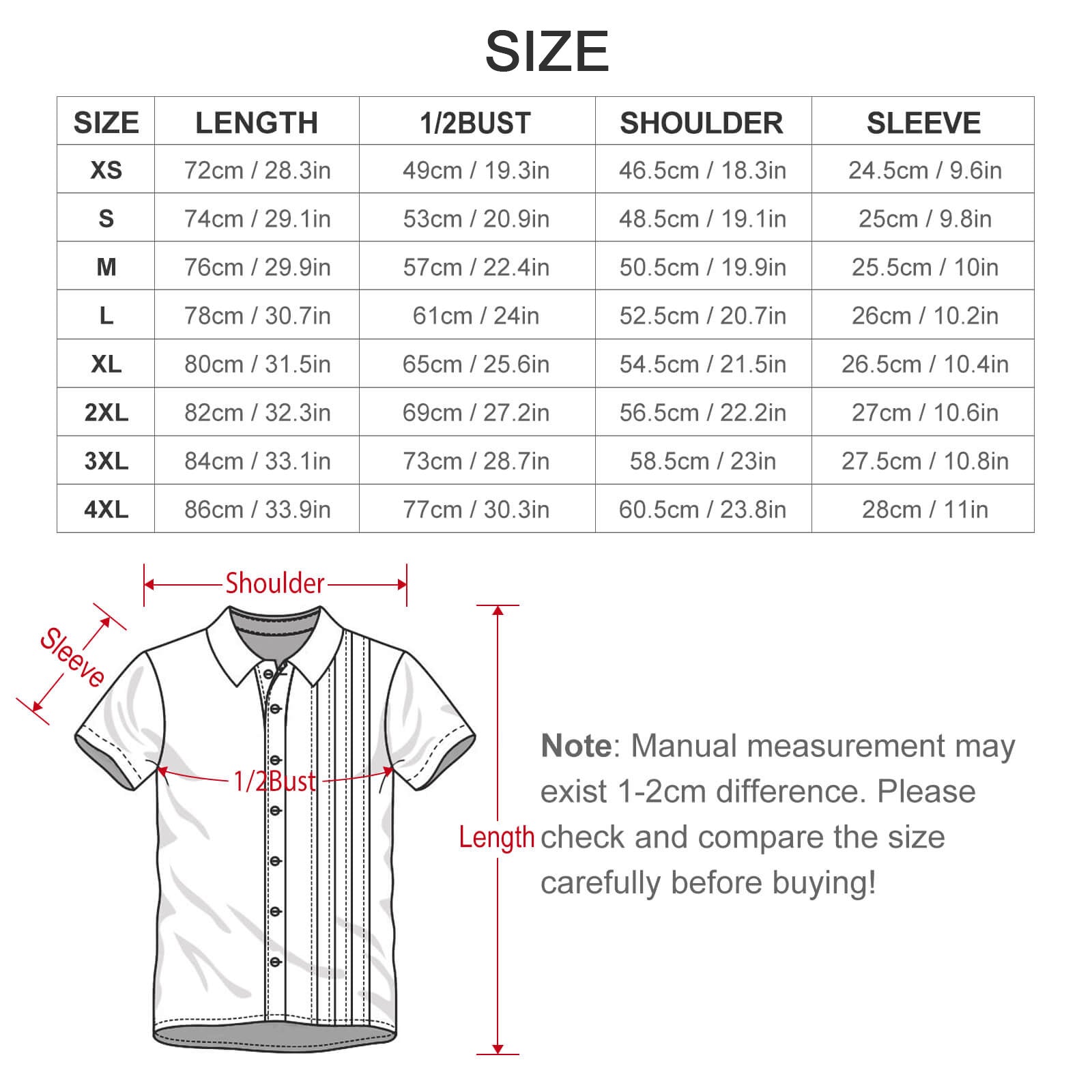 Men's short sleeve lapel collar shirt in light fabric with button front