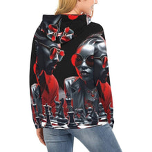Load image into Gallery viewer, R&amp;RH Chess Game Women&#39;s Black Hoodie

