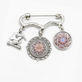 Rich and Rich Women's Pink Serenity Charm Brooch