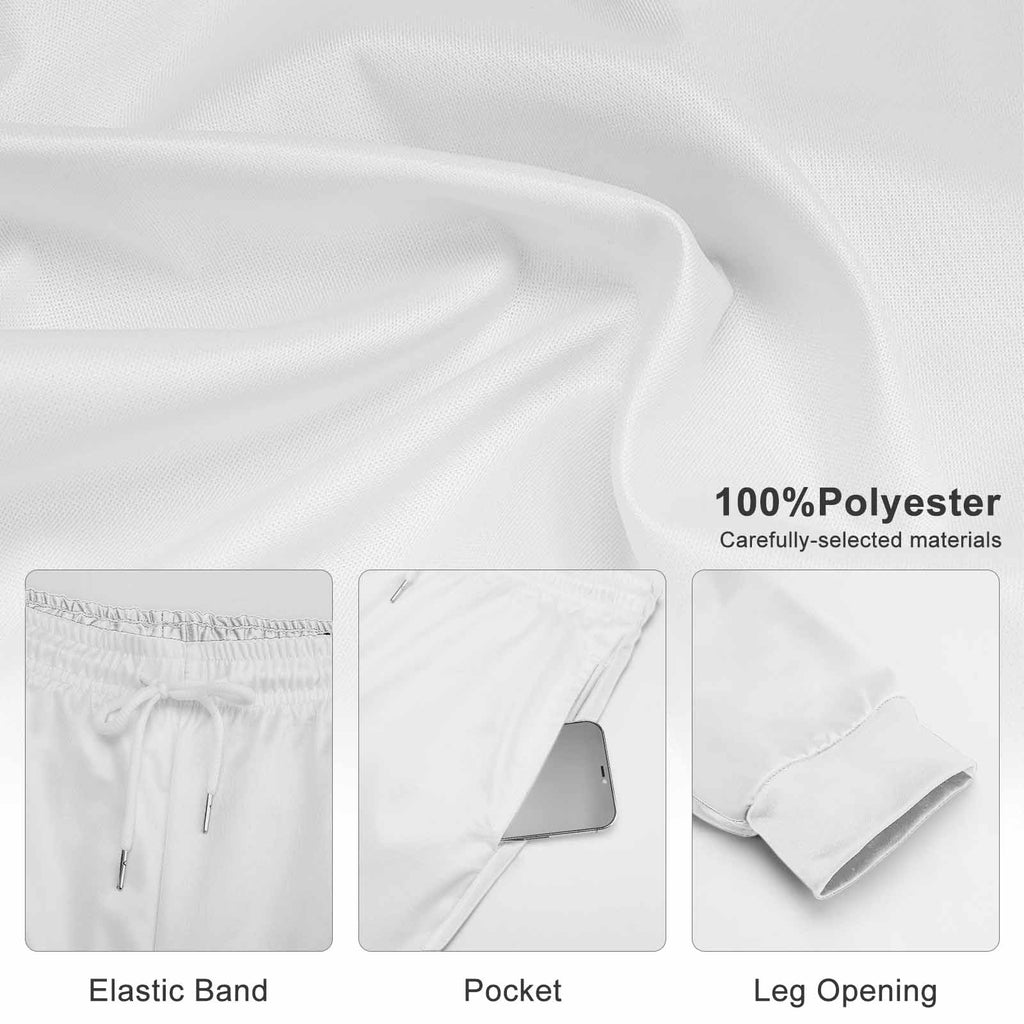 Rich and Rich The Hustle Is Real White Roses Women's Sweatpants with elastic waistband and pockets