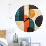 Art O'clock Textured Look Geometric Circle Wall Clock By Rich and Rich