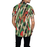 Men's camouflage baseball jersey in breathable polyester mesh with all-over print — side view
