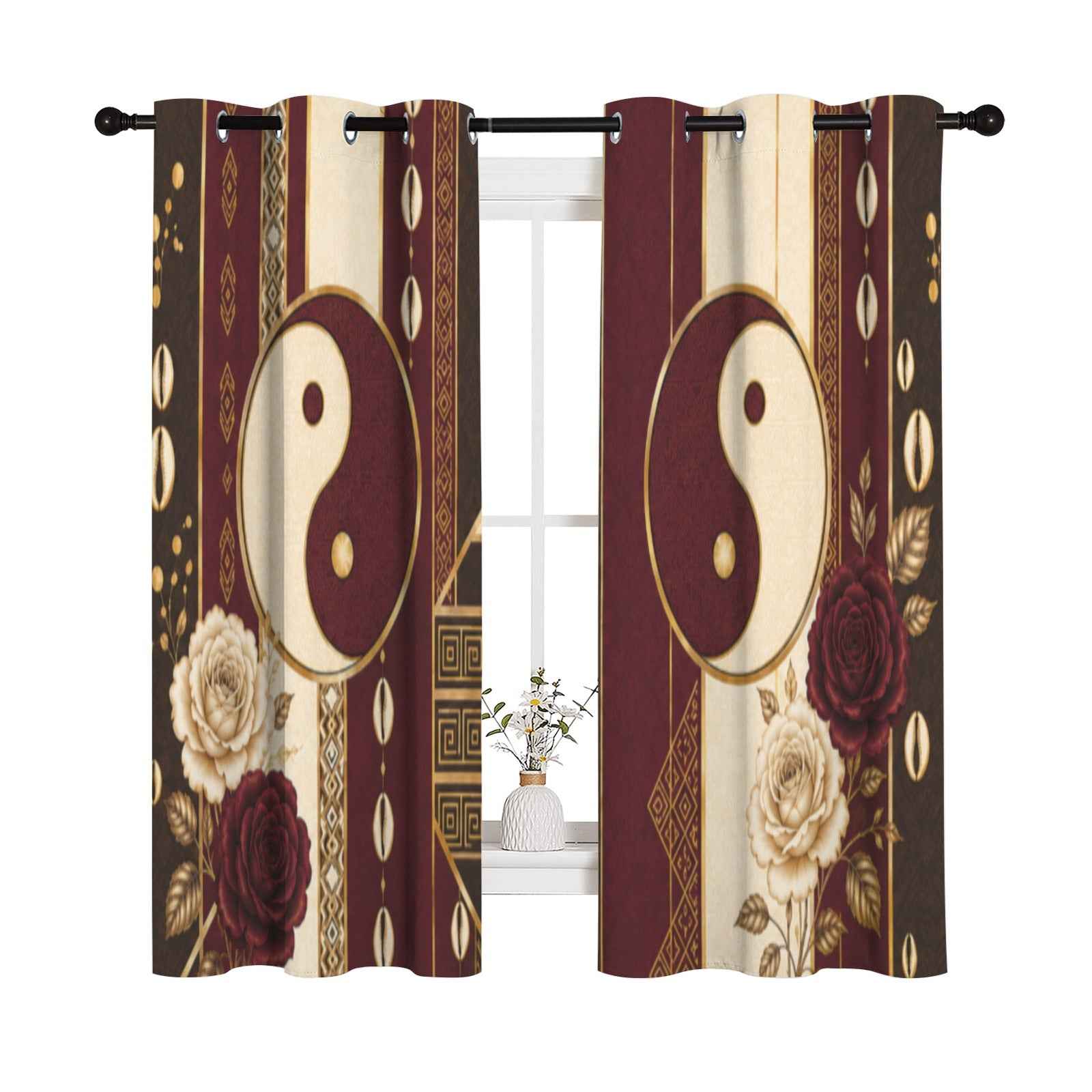 Rich and Rich Harmony Heritage Blackout Fabric Grommet Curtain 52 x 63 inch Set of 2 - Rich and Rich Homeopportunities