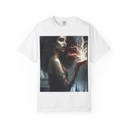 Mystical Magic unisex garment-dyed t-shirt featuring witchy fantasy art design