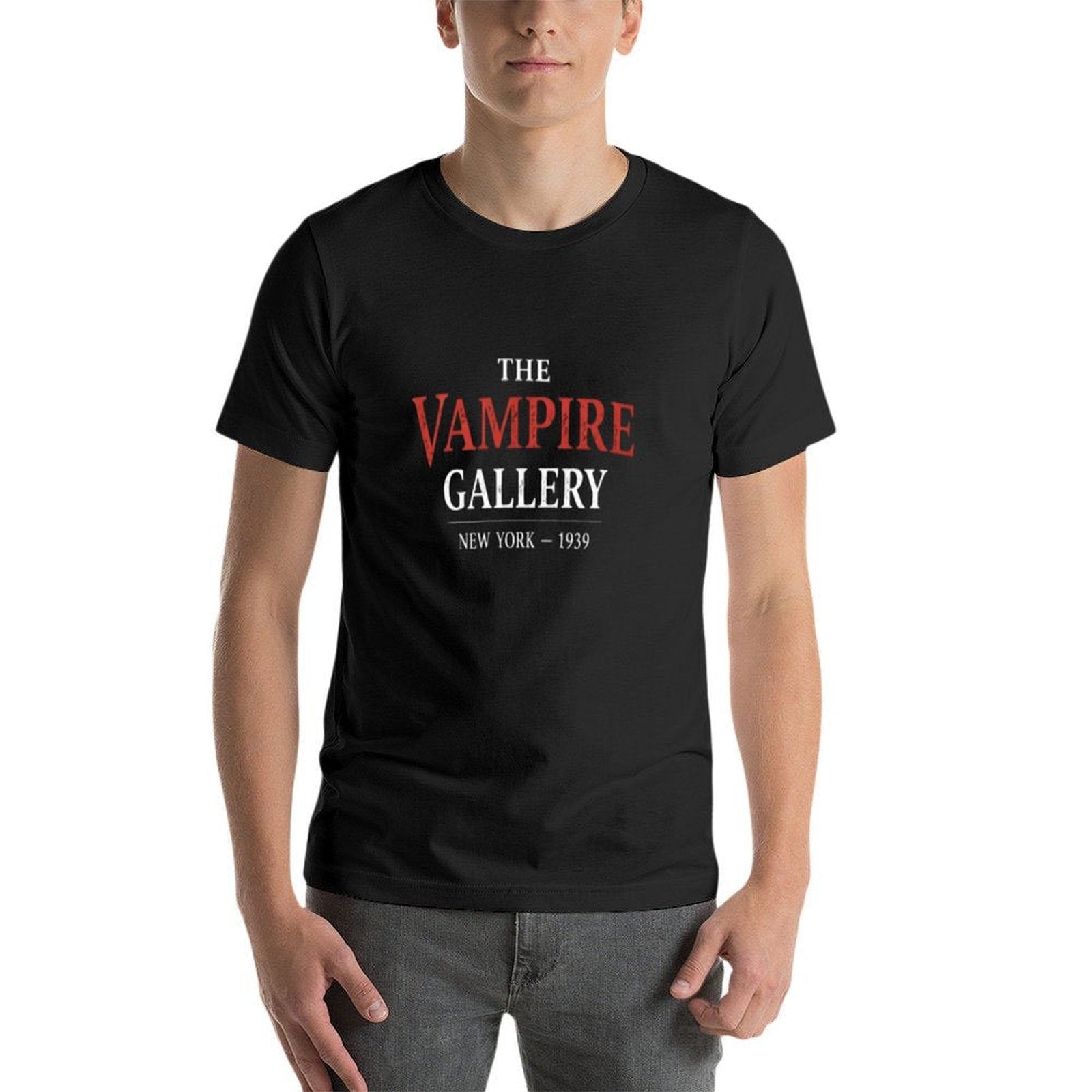 The Vampire Gallery Men's Short Sleeve T-Shirt featuring vampire graphic design