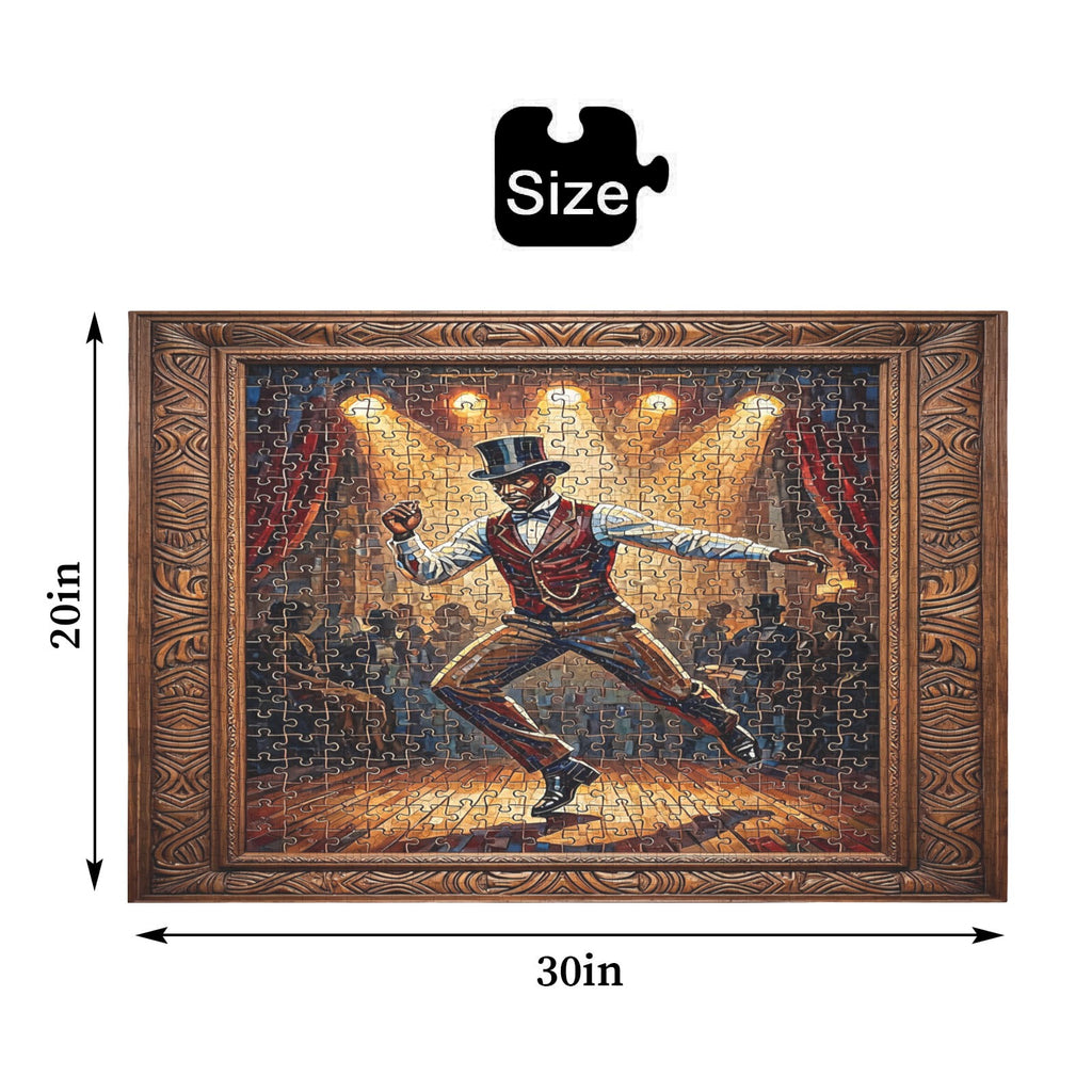 Rich and Rich Master Juba — William Henry Lane 1000-Piece Wooden Jigsaw Puzzle (Horizontal)