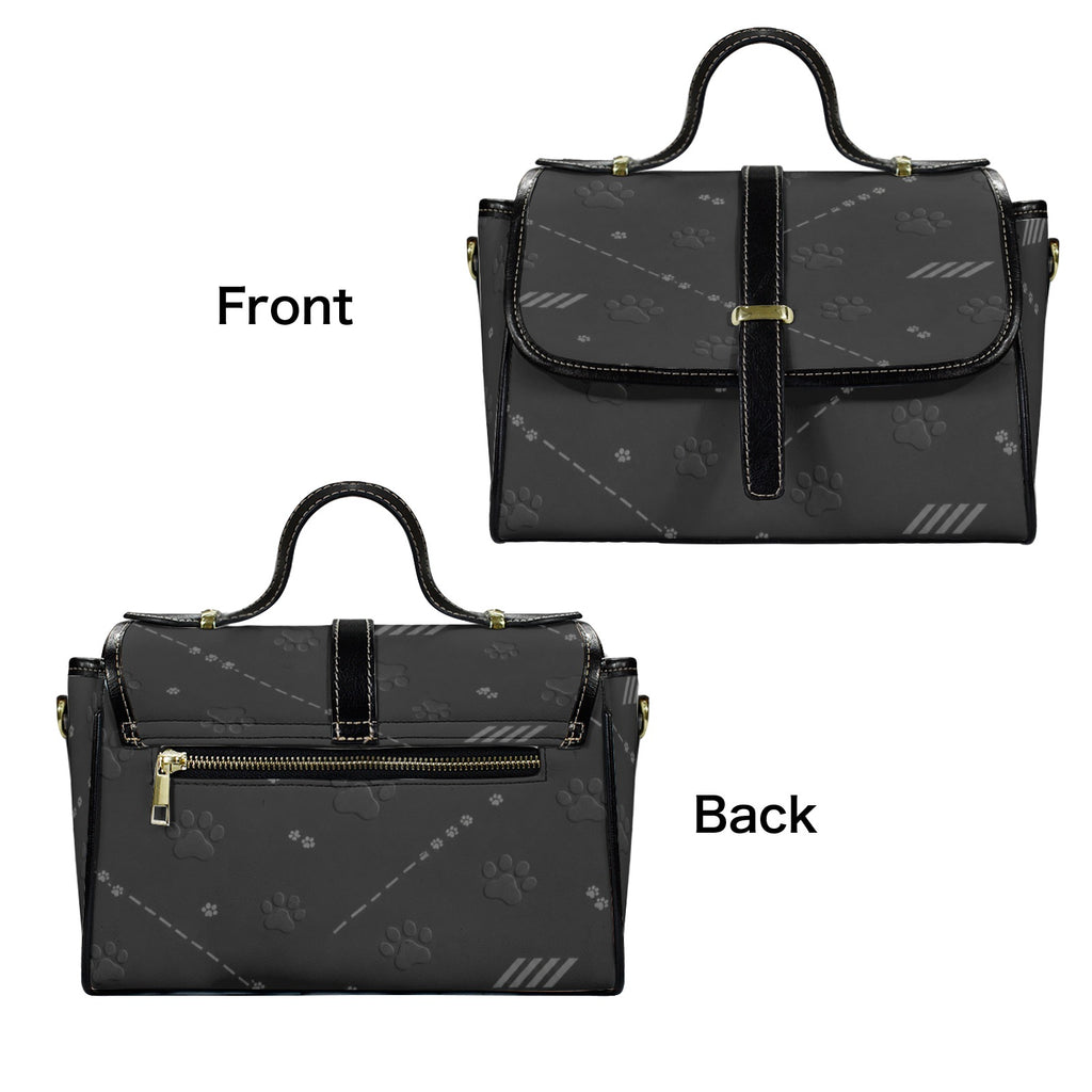 Rich and Rich Women's Leather Black Paw Satchel