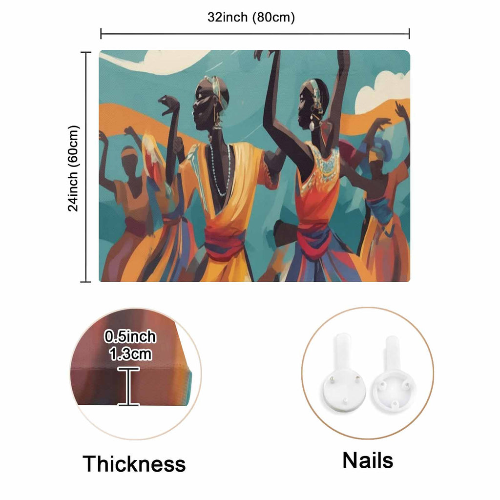 Rich and Rich The Dance 32x24 Canvas Wall Art with vibrant dance scene