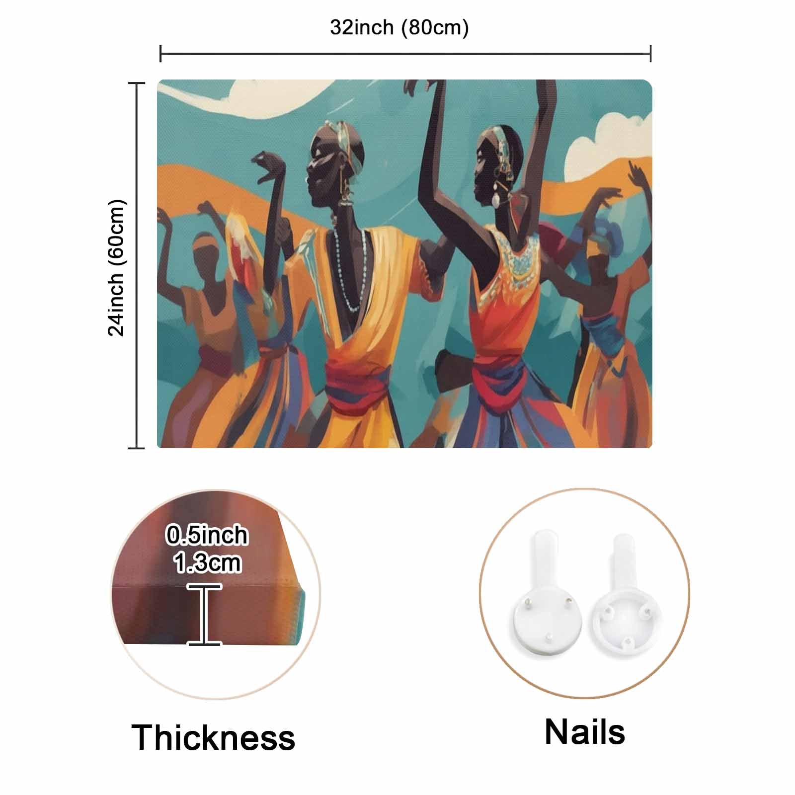 Rich and Rich The Dance 32x24 Canvas Wall Art with vibrant dance scene