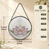 Rich and Rich WanderGlow Thai Sacred Lotus Stained Glass Suncatcher 11.8inch