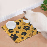 Rich and Rich Paw Print Pet Feeding Mat Pet Feeding Mat 40x30cm