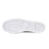 Red low-top women's sneaker with all-over caricature print and flexible rubber sole — additional view 12