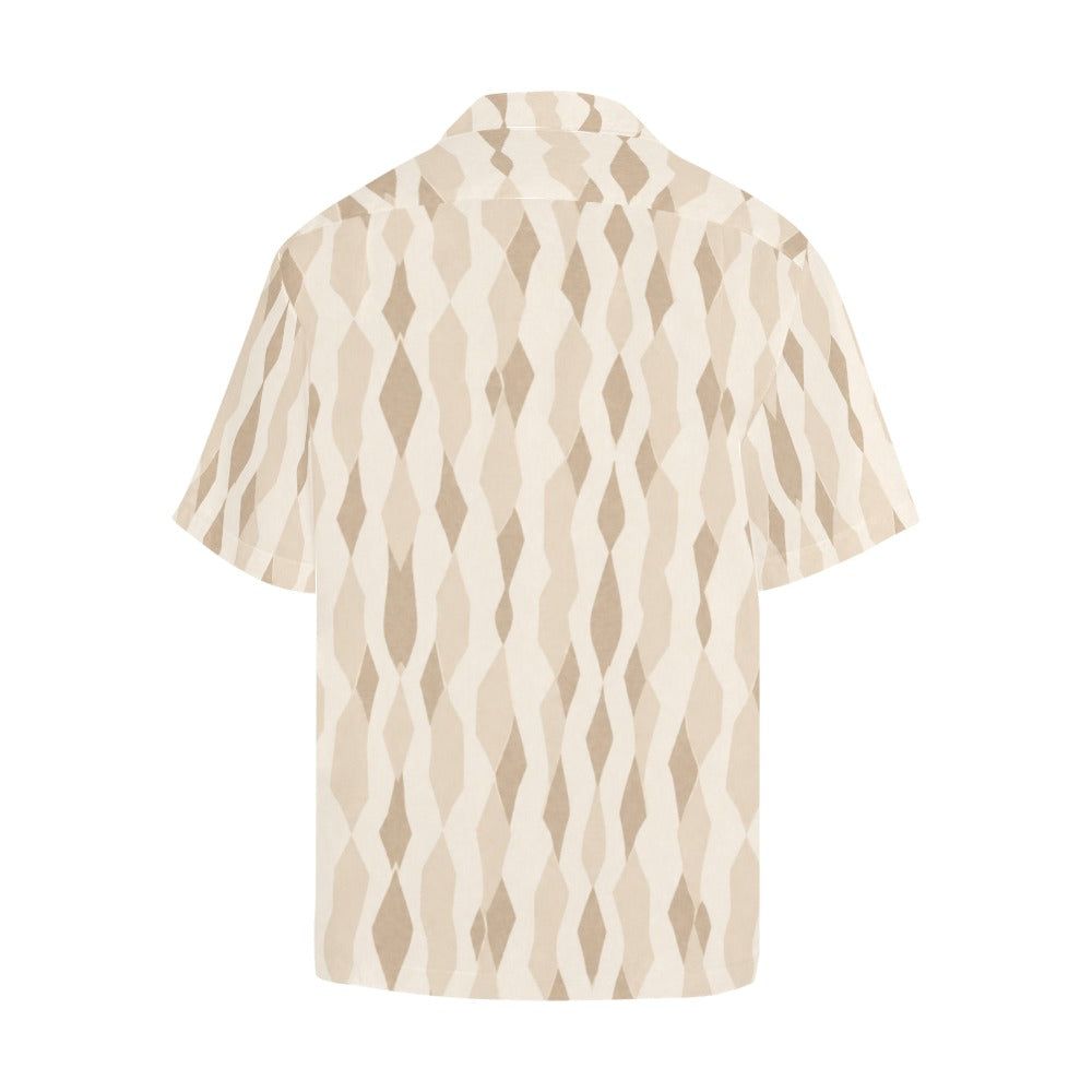 Rich and Rich Men's Beige Diamond Designer Shirt