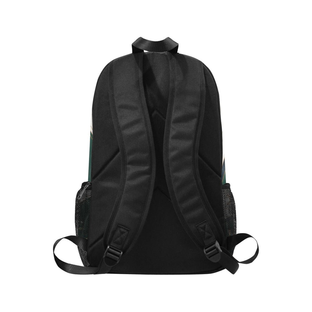 A Rich and Rich Men's Green Designer Golf Backpack Fabric Backpack with Side Mesh Pockets (Model 1659) - Rich and Rich Homeopportunities