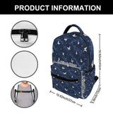 a Ethereal butterfly Galaxy Girls Blue Large Capacity Backpack