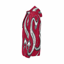 Load image into Gallery viewer, Rich and Rich Red Abstract Men&#39;s Designer Zip Hoodie
