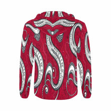 Load image into Gallery viewer, Rich and Rich Red Abstract Men&#39;s Designer Zip Hoodie
