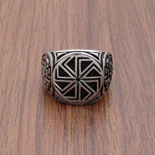 Load image into Gallery viewer, Personalized Viking Ring - Retro Nordic Men&#39;s Titanium Steel Ring
