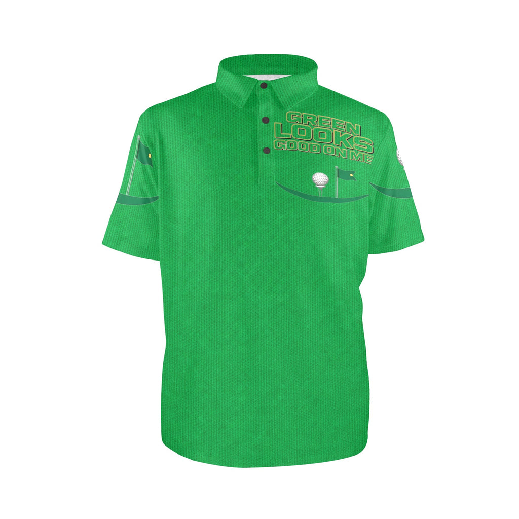 Rich and Rich Men’s Green Polo Golf Shirt | Soft Breathable Polyester Golf Polo