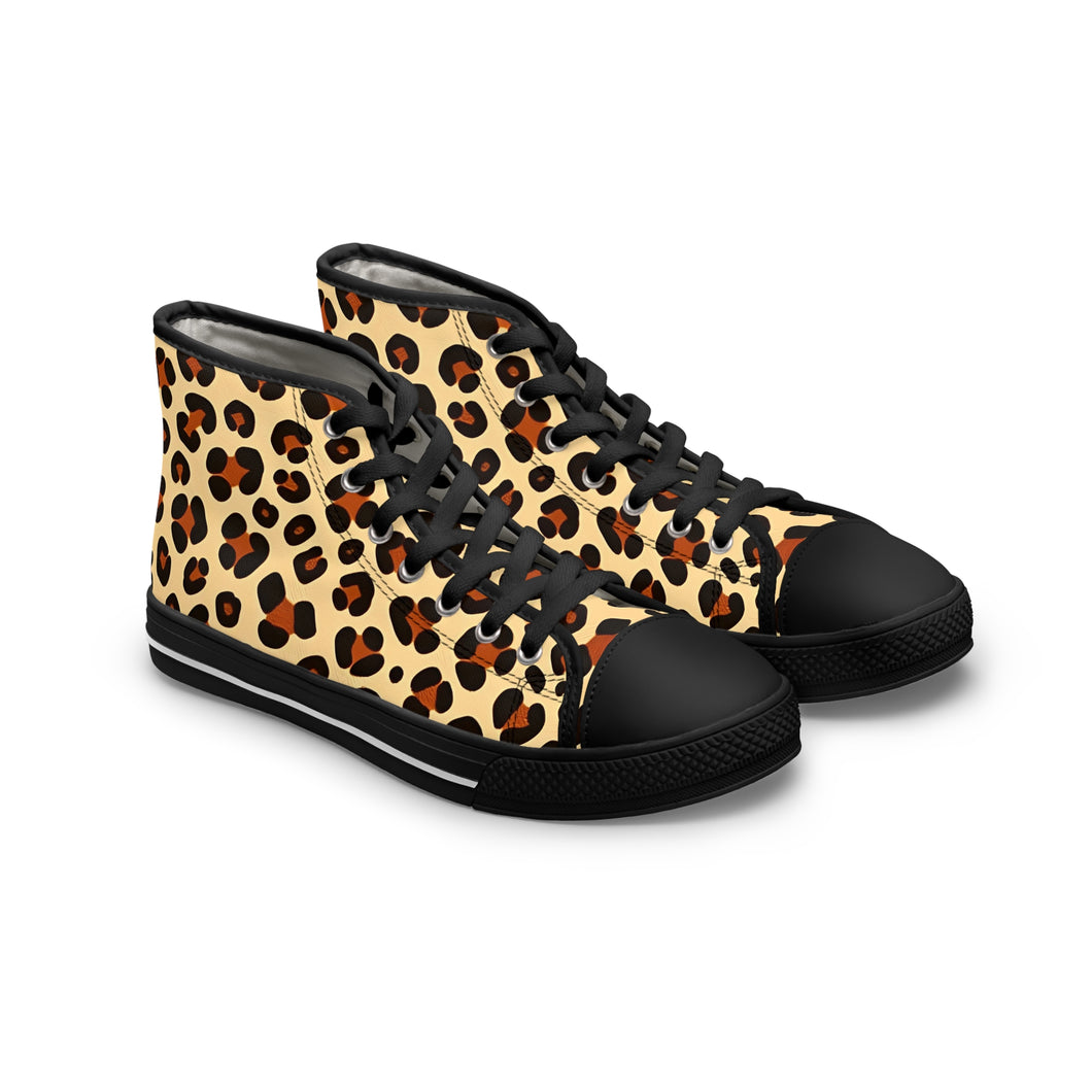 R&RH Leopard Print Women's High Top Sneakers - Trendy & Stylish Footwear