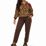 Antique Gold Leopard Wave Women's Twisted Sole Sneakers Women's Twisted Sole Sneakers