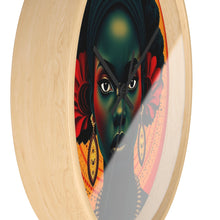 Load image into Gallery viewer, Cultural Elegance Wall Clock - Bold Black Woman Design
