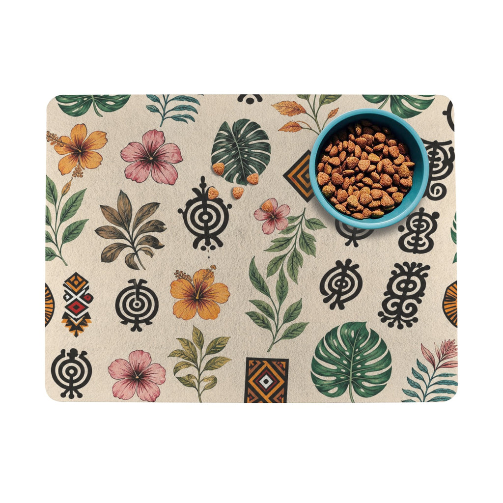 Rich & Rich Personalized Pet Beige Feeding Mat – Custom Absorbent Non-Slip Pet Food & Water Mat (USA) - Rich and Rich Homeopportunities