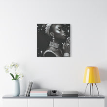 Load image into Gallery viewer, Elegant Black Woman Canvas Art - Stretched Wall Decor for Home
