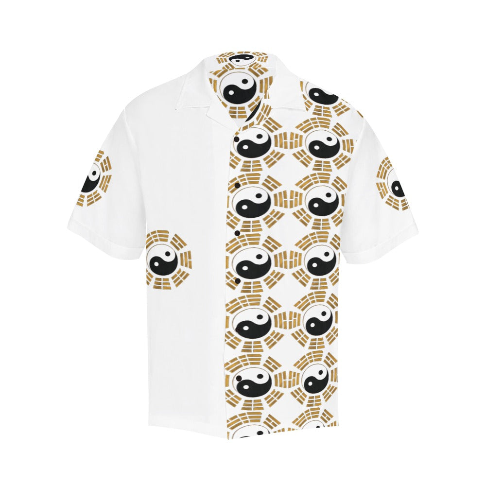 Rich and Rich Men's Yin and Yang Gold Designer Shirt