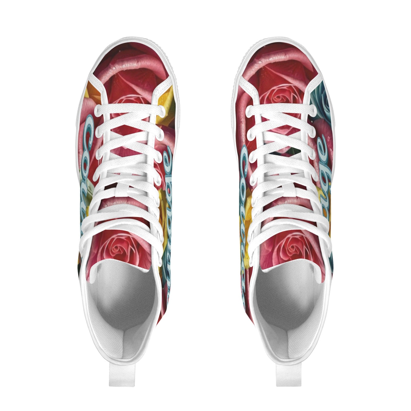 Rich and Rich Women’s Courage Multicolor Floral High Top Sneaker | Custom Canvas Fashion Sneakers