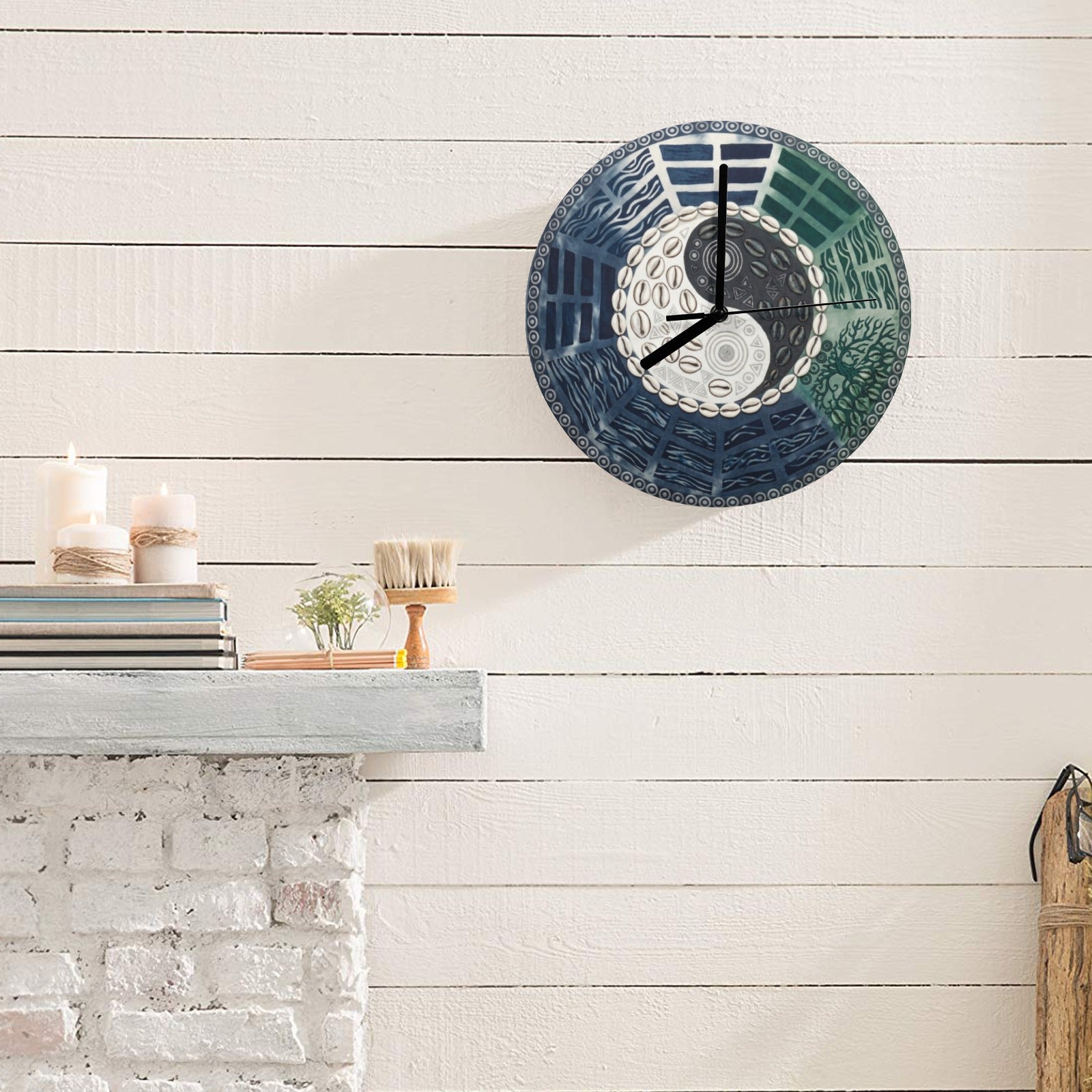 Rich and Rich Ocean Balance Circle of Serenity Wall Clock
