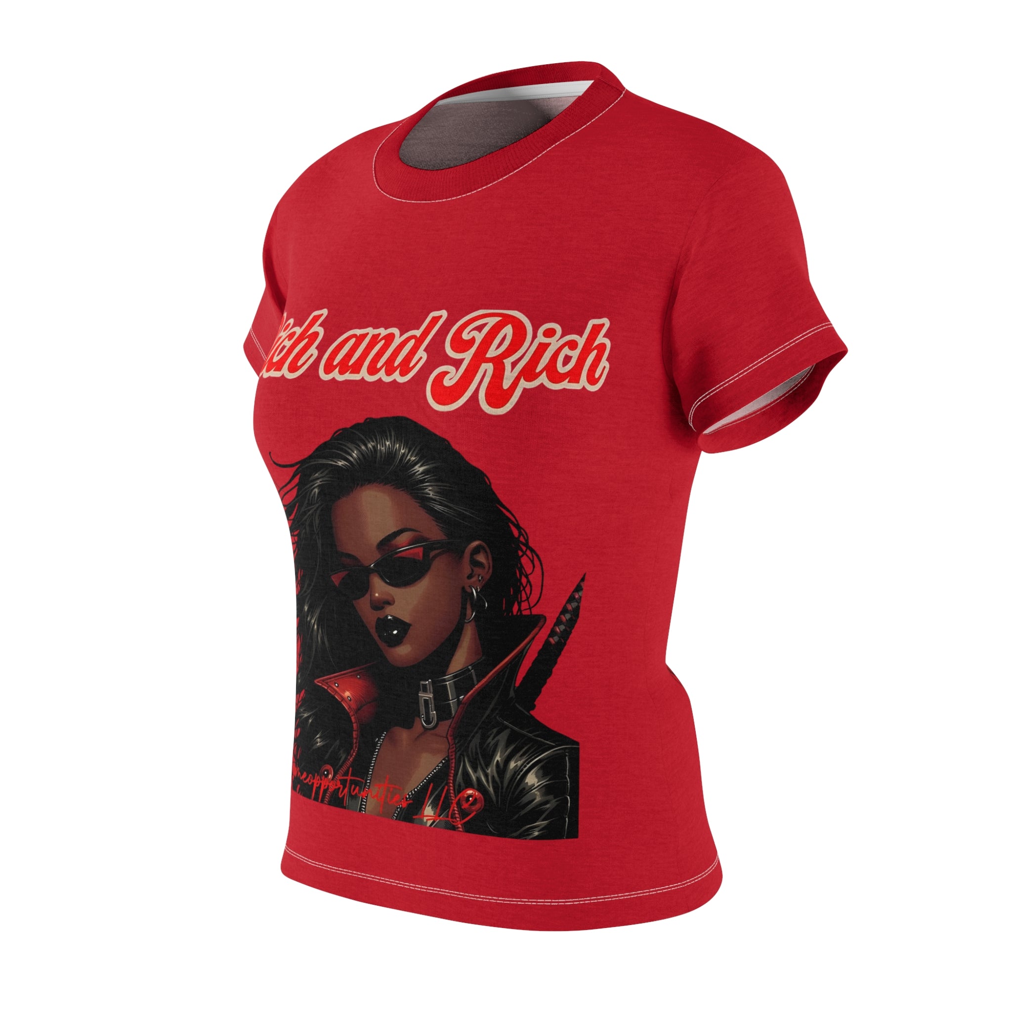 R&RH Women’s Bold Graphic Red Tee - 'Rich and Rich'