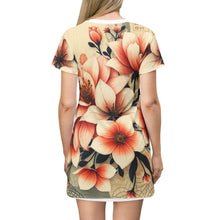 Load image into Gallery viewer, R&amp;RH Floral Elegance T-Shirt Dress for Casual Spring Outings
