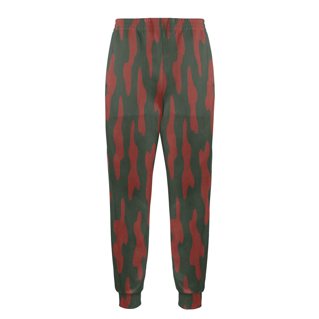 Rich and Rich Men's Red Camouflage Sweatpants with tapered fit and drawstring waistband