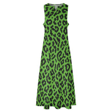 Load image into Gallery viewer, Rich &amp; Rich Emerald Leopard Statement Sleeveless Maxi Dress with Pockets Sleeveless Long Dress (GQ) - Rich and Rich Homeopportunities
