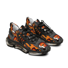 Load image into Gallery viewer, Guitar Flame Mesh Sneakers — Men’s Athletic Casual Shoes with Vintage Guitar Print - Rich and Rich Homeopportunities
