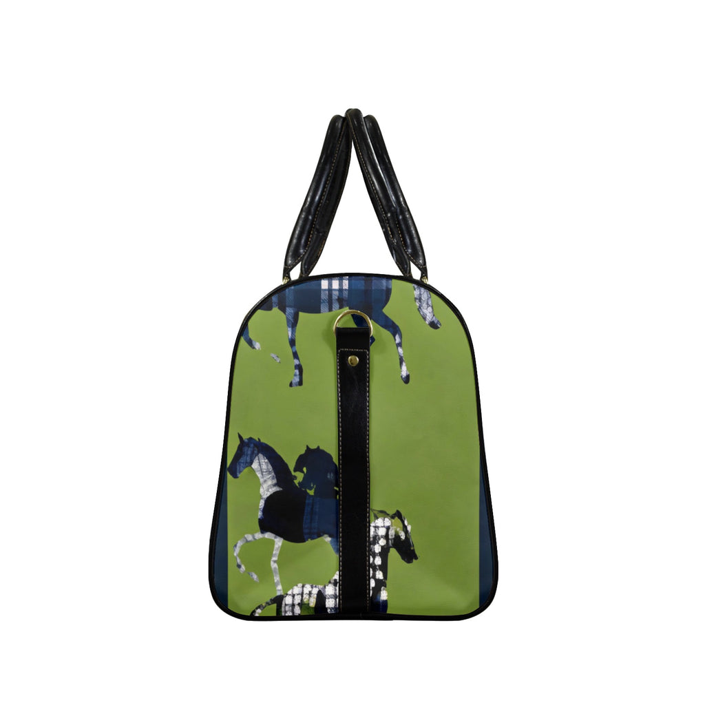 Rich and Rich Green Horse Leather Travel Bag Leather Travel Bag-Small