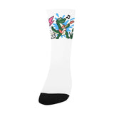 Critter Kicks Kids Croc Rock White Socks