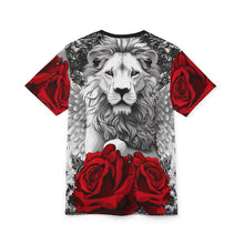 Load image into Gallery viewer, R&amp;RH Lion and Roses Red and Black Tee - Edgy  Graphic T-Shirt
