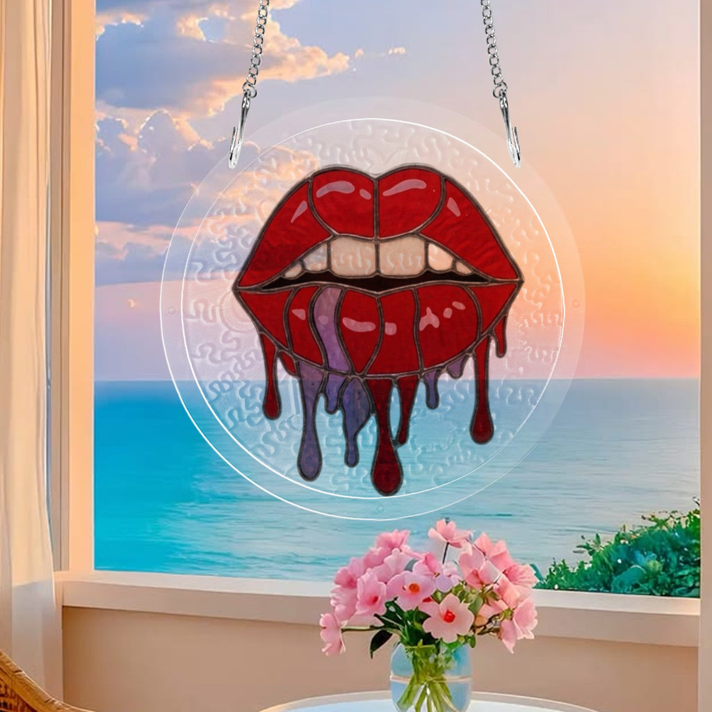 Rich and Rich Assembled Jigsaw Puzzle Halloween Lips