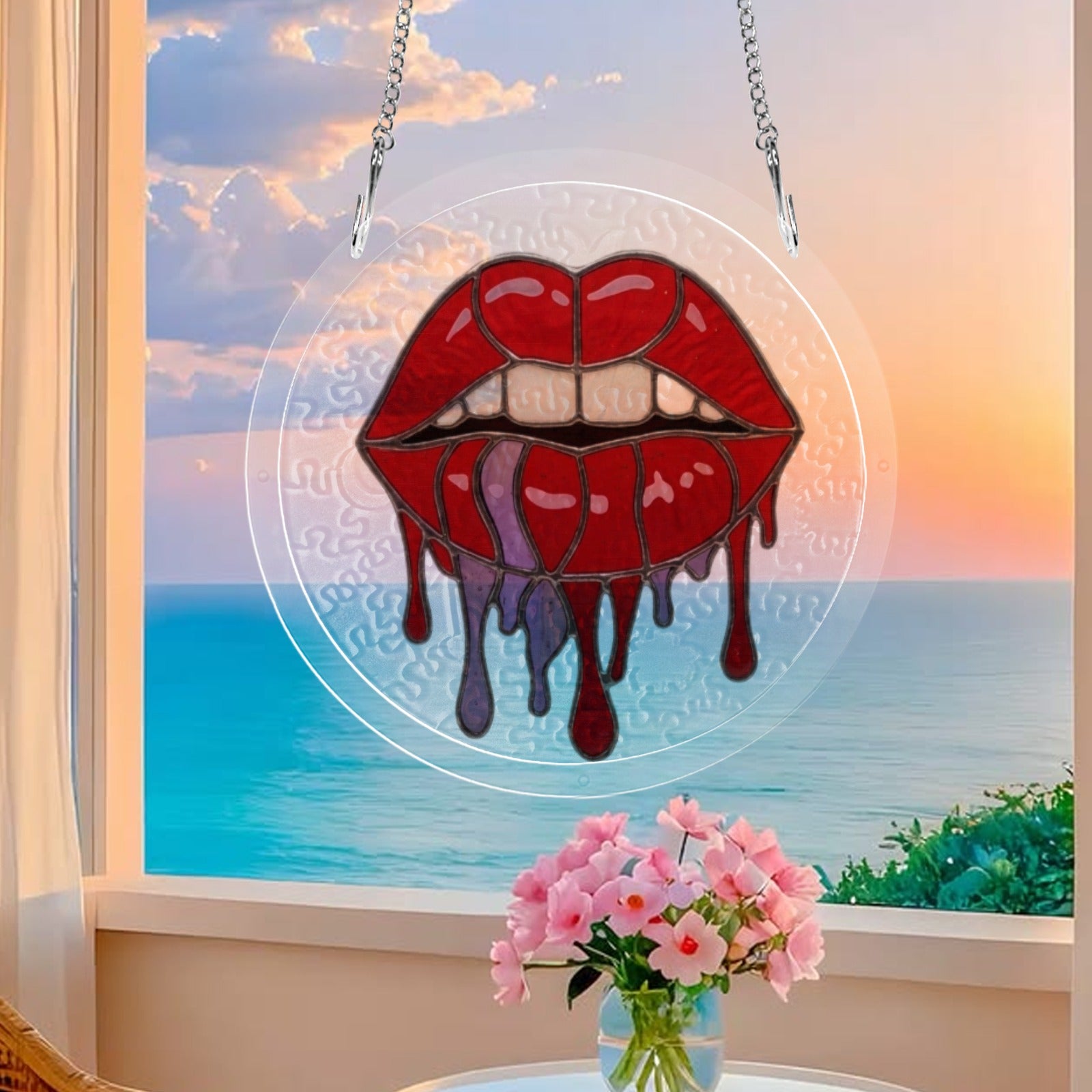 Rich and Rich Assembled Jigsaw Puzzle Halloween Lips