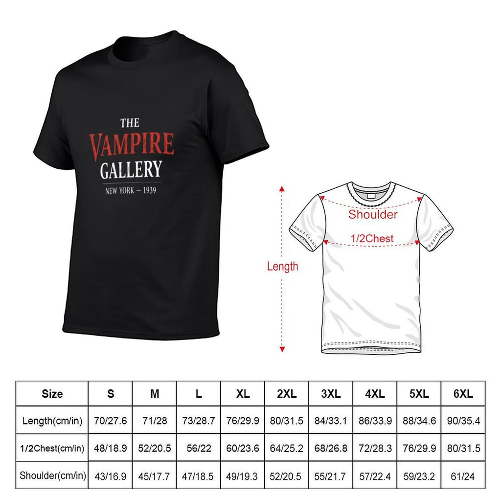 The Vampire Gallery Men's Short Sleeve T-Shirt featuring vampire graphic design