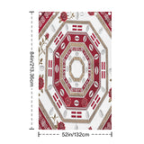 Crimson tribal blackout curtain panel 52 x 84 with metal grommets and bold pattern — rear view