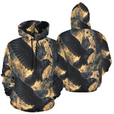 Mystical Raven Unisex Graphic Black Pullover Hoodie