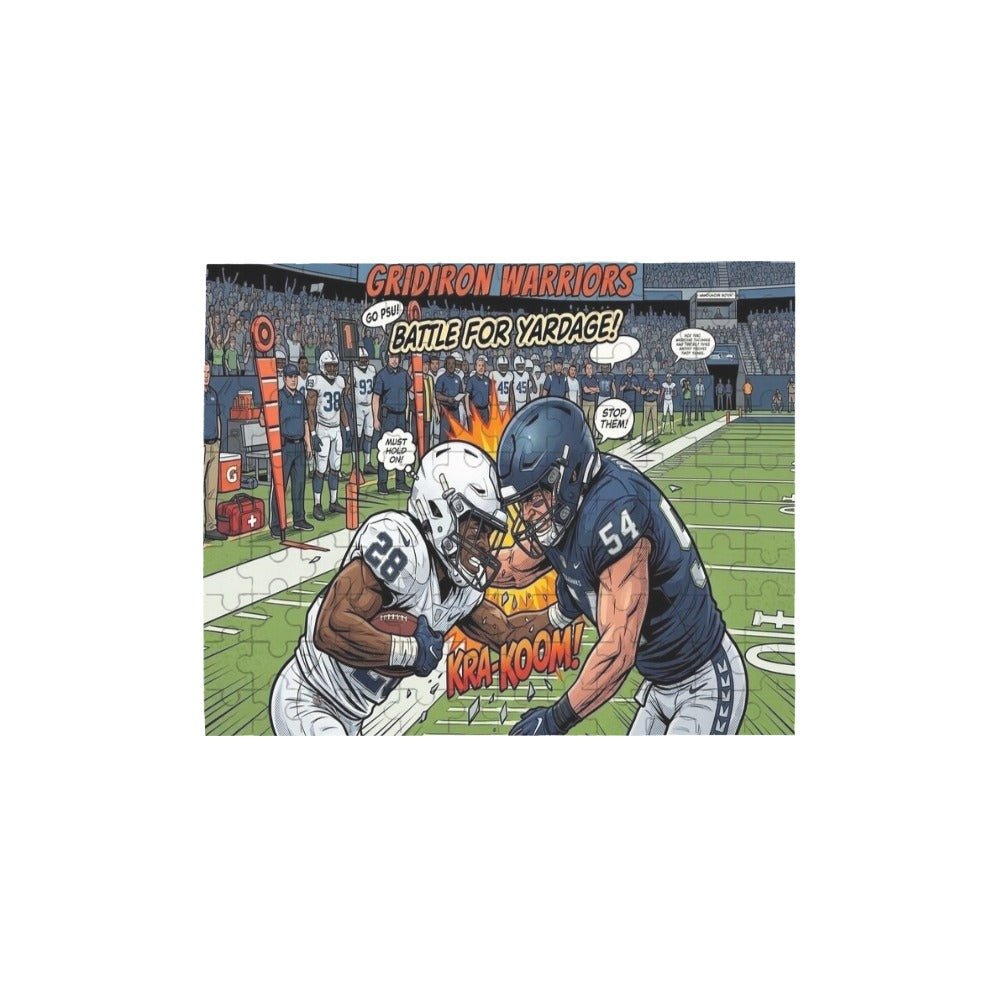Rich and Rich Gridiron Warriors Yardage Kids Jigsaw Wooden Wall Art 120 Piece Puzzle - Rich and Rich Homeopportunities