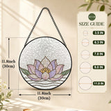 Rich and Rich WanderGlow Thai Sacred Lotus Stained Glass Suncatcher 11.8inch