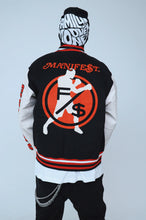 Load image into Gallery viewer, Manifest Varsity Jacket (Black)
