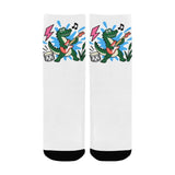 Critter Kicks Kids Croc Rock White Socks