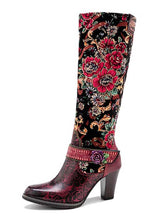 Load image into Gallery viewer, Handmade Floral Embossed Embroidery Elegant Boots

