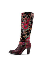 Load image into Gallery viewer, Handmade Floral Embossed Embroidery Elegant Boots
